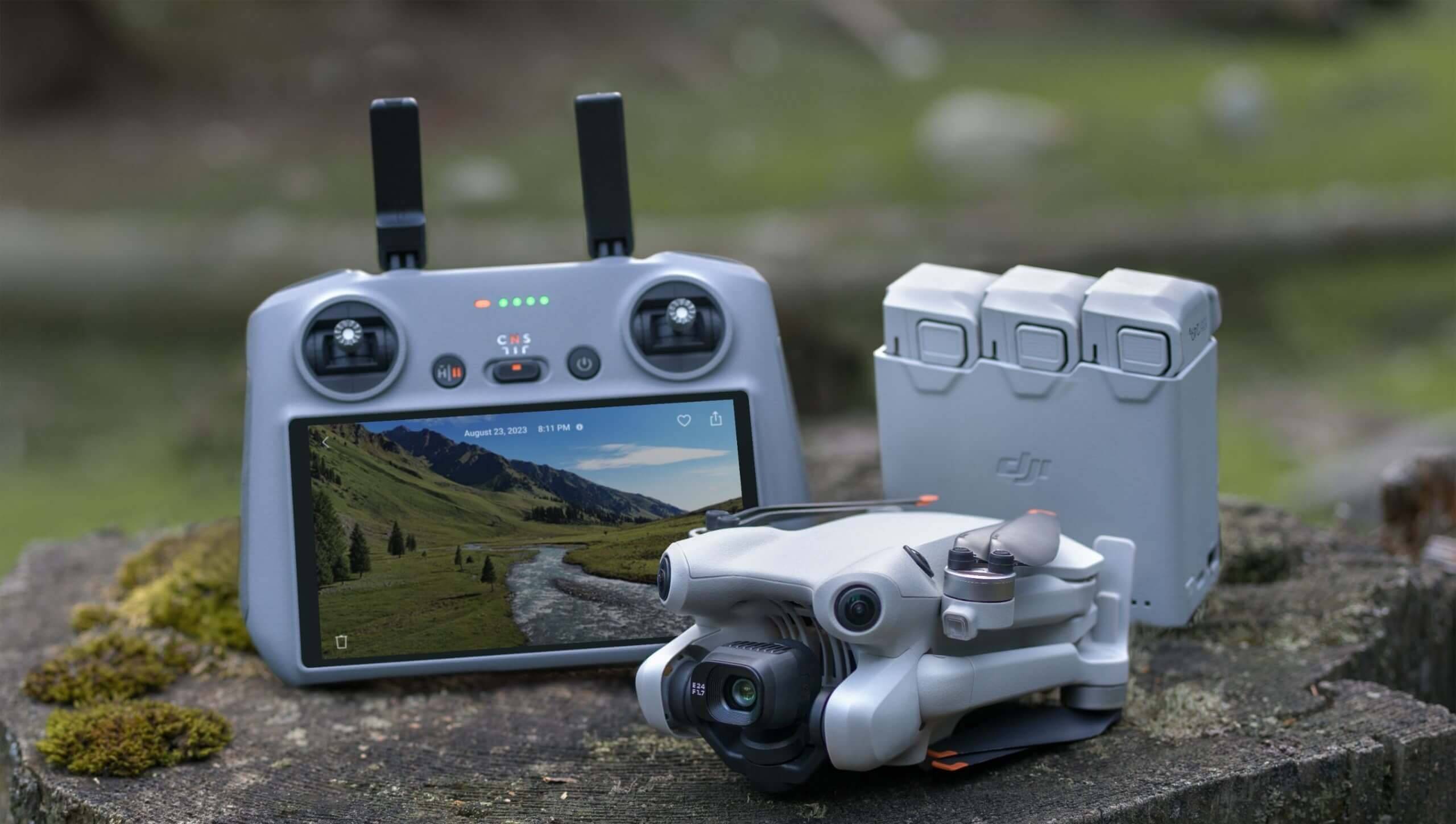 Compacte DJI Mini 4 Pro voor drone diensten in bebouwde omgevingen en stedelijke fotografie.
